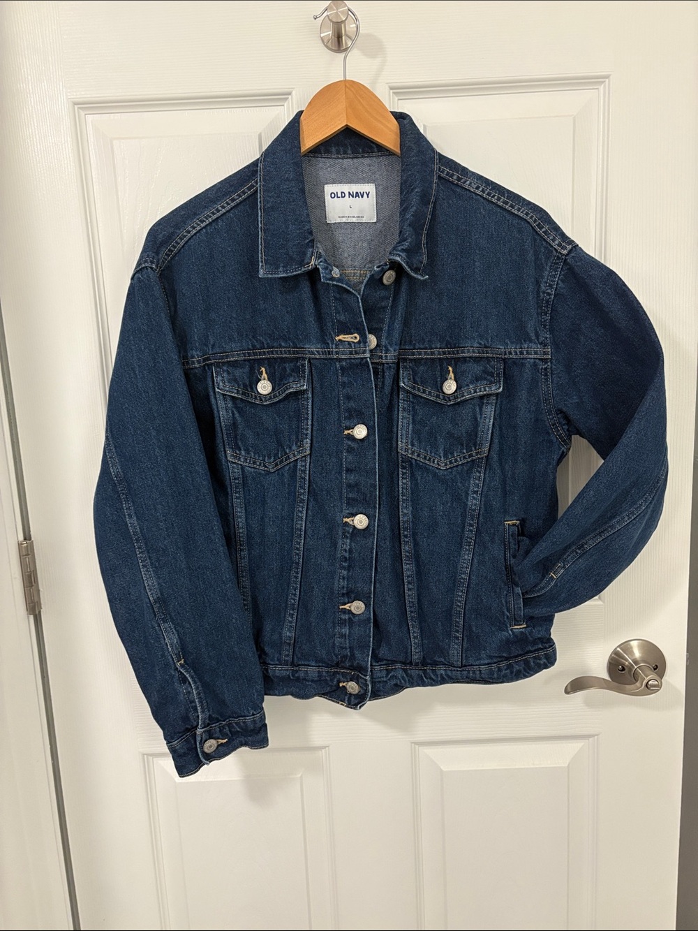 Old Navy Dark Indigo Denim Jacket - Deep Blue